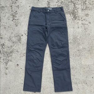 Grey Carhartt Men's Relaxed Double Knees Carpenter Pants